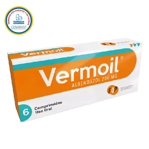 Vermoil 200 mg x 6 comprimidos (Farmo química del pacifico) (Cenabast)