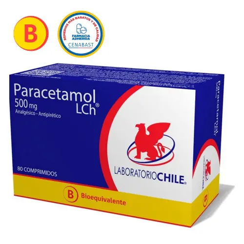 Paracetamol 500Mg X 80 comprimidos (LCh) (Cenabast)