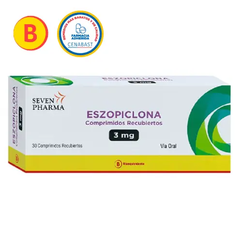 Eszopilclona 3mg x 30 comprimidos Recubiertos (Cenabast)