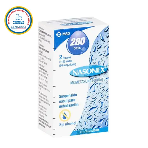 Nasonex Suspensión Nasal para Nebulización 50 mcg / dosis x 280 dosis  (Cenabast) - EcoFarmacias