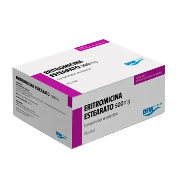 Eritromicina 500 mg x 20 Comprimidos Recubiertos