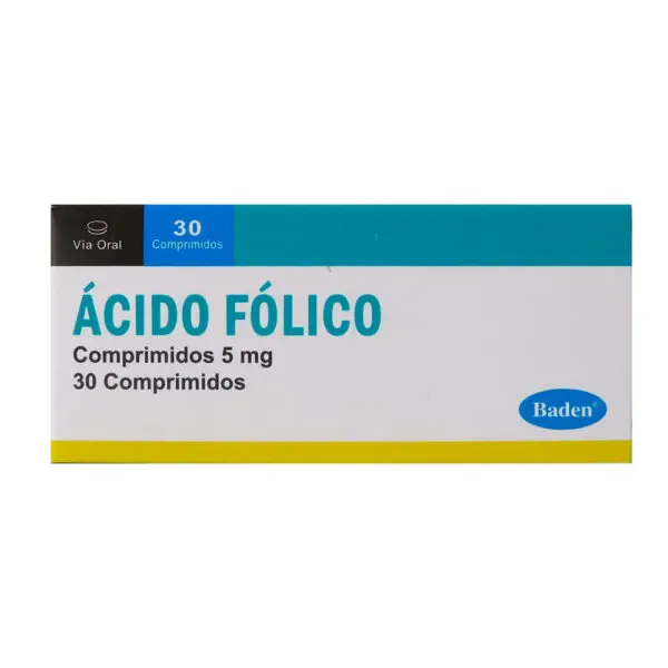 Acido Folico 5mg x 30 Comprimidos Recubiertos