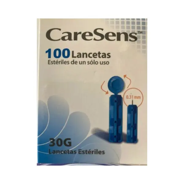 Care Sens 100 Lancetas Esteriles Unidades 30G