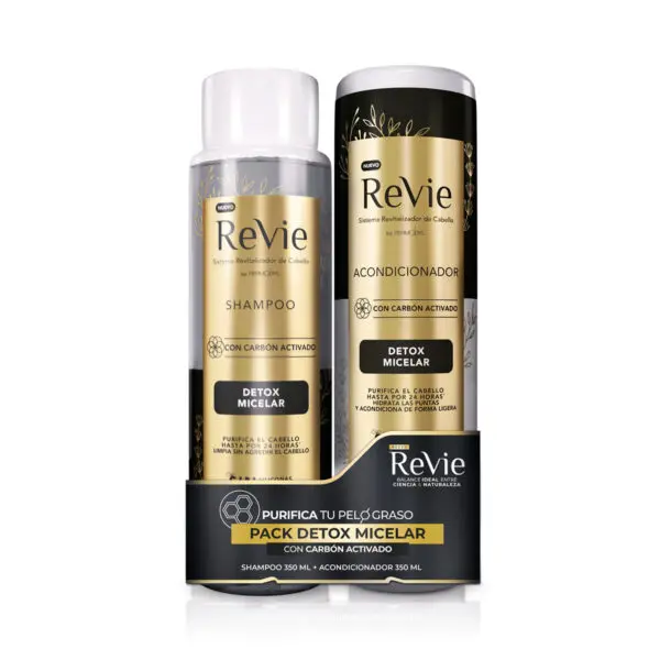 Pack Shampoo + Acondicionador Revie Detox Micelar 350 + 350 Ml