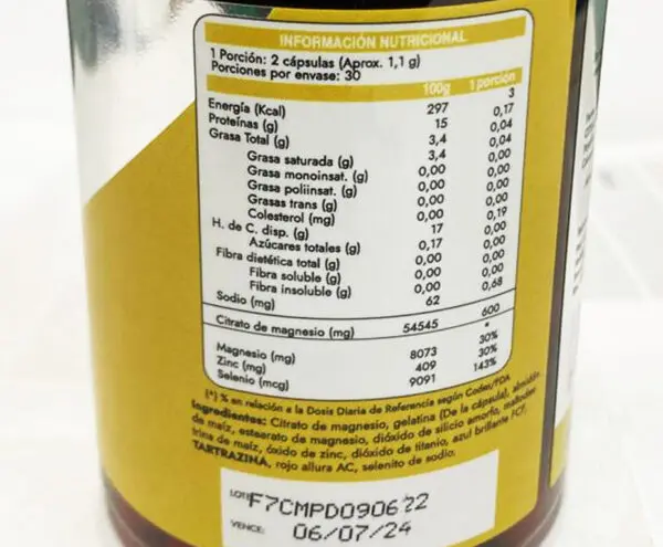 Citrato Magnesio Plus 300mg x 60 Cápsulas N7 - Imagen 4