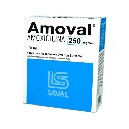 Amoval Suspensión Oral 250 mg / 5 mL x 100 mL