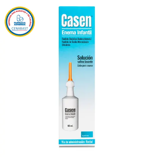 Casen Enema Infantil Solucion Salina Laxante 66 Ml