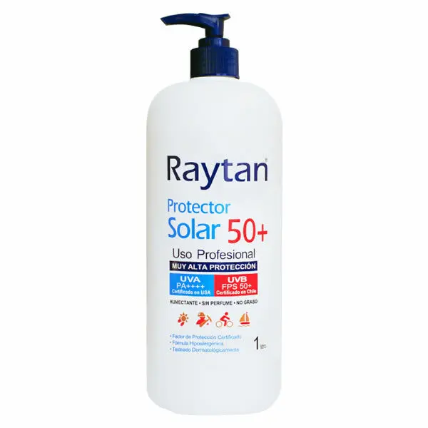 Protector Solar Raytan +50 Muy Alta Proteccion UVA/UVB 1 Litro
