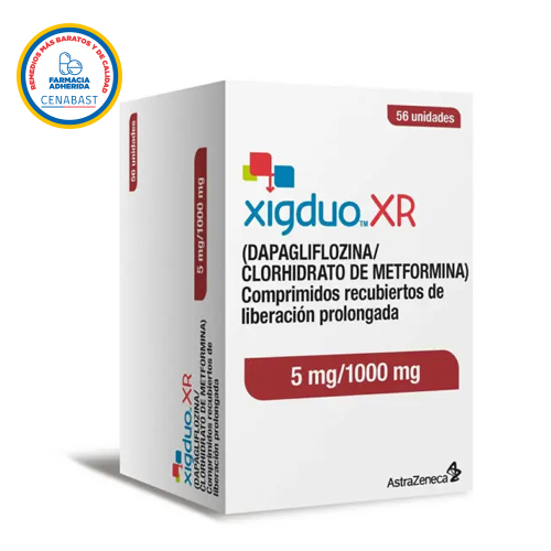 Xigduo XR 5/1000 x 56 comprimidos (Astrazeneca) (Cenabast)