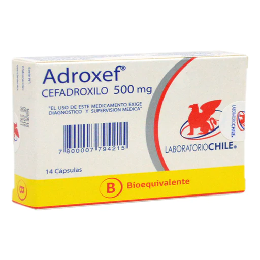 Adroxef Cefadroxilo 500 mg x  14 Capsulas