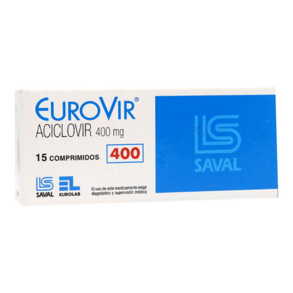 Eurovir Aciclovir 400 mg X 15 Comprimidos (Saval) DESCUENTO