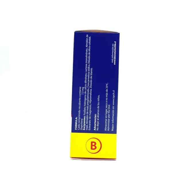 Zopiclona 7,5 x 30 comprimidos (Lab Chile) - Imagen 2