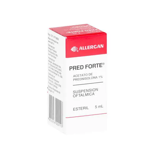 Pred Forte Acetato de Prednisolona 1% Oftalmico x 5 Ml