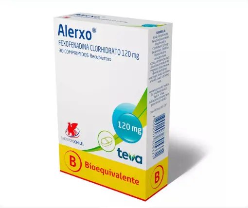 Alerxo Fexofenadina 120 mg x 30 Comprimidos recubiertos (LCh)