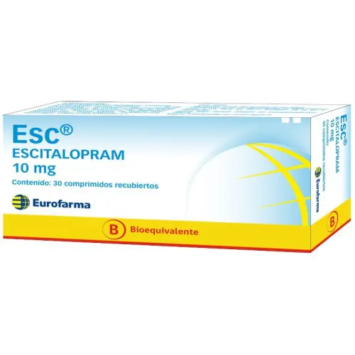 Esc Escitalopram 10 mg x 30 comprimidos recubiertos (EuroFarma)