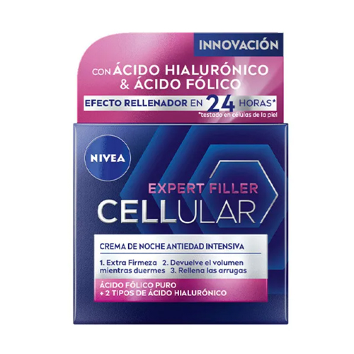 Nivea Crema Facial Visage de Noche Antiedad Cellular Expert Filler