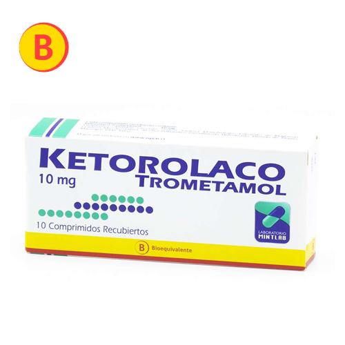 Ketorolaco 10mg x 10 comprimidos recubiertos (MintLab) - EcoFarmacias