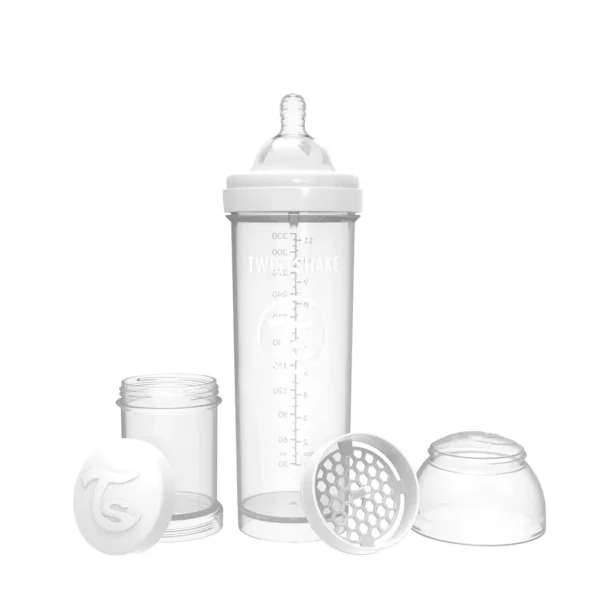 Mamadera Anticolico Twistshake 330 ml Blanco - Imagen 2