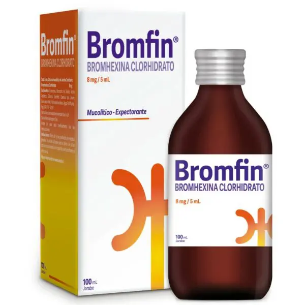 Bromfin Bromhexina Clorhidrato 8Mg/ 5 Ml Jarabe 100 Ml