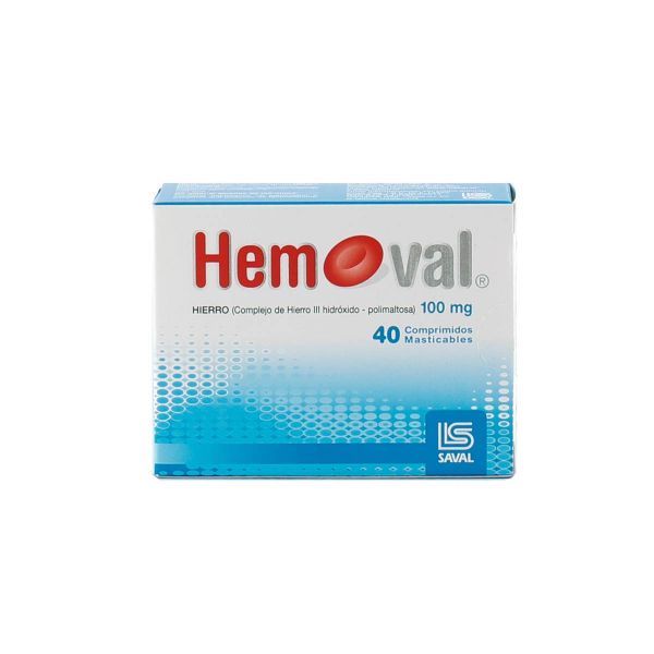 Hemoval Hierro 100 Mg 40 Comprimidos Masticables (Cenabast)