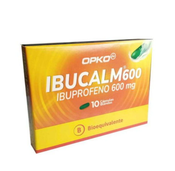 Ibucalm Ibuprofeno 600 Mg X 10 Capsulas blandas (Opko)