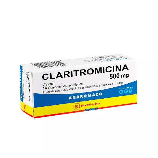 Claritromicina 500 mg x 14 Comprimidos Recubiertos