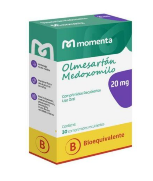 Olmesartan Medoxomil 20 mg x 30 Comprimidos