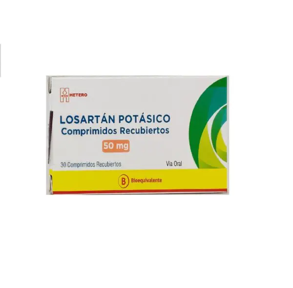 Losartan Potasico 50 mg x 30 comprimidos (Hetero)