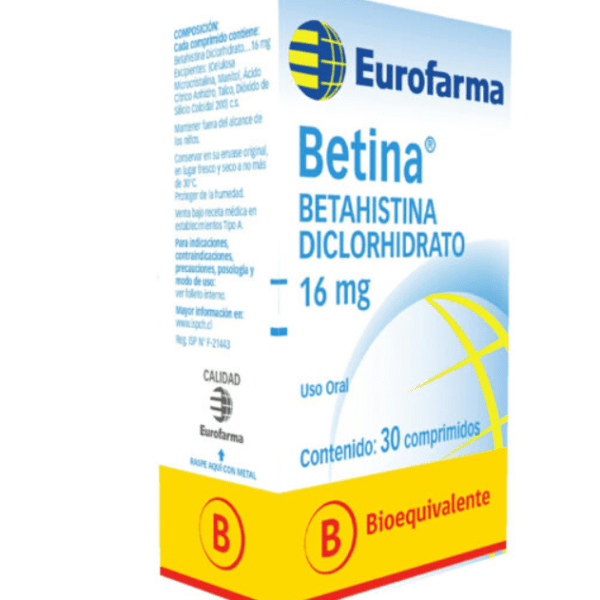 Betina 16mg x 30 comp DESCUENTO VENCE NOV2024