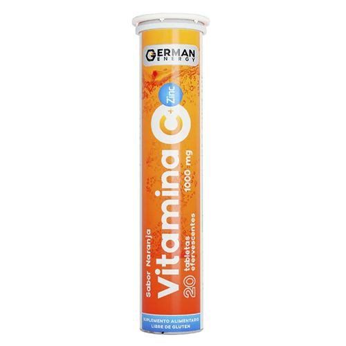 Vitamina C 1000mg + Zinc 20 Tabs Eferv. German Energy