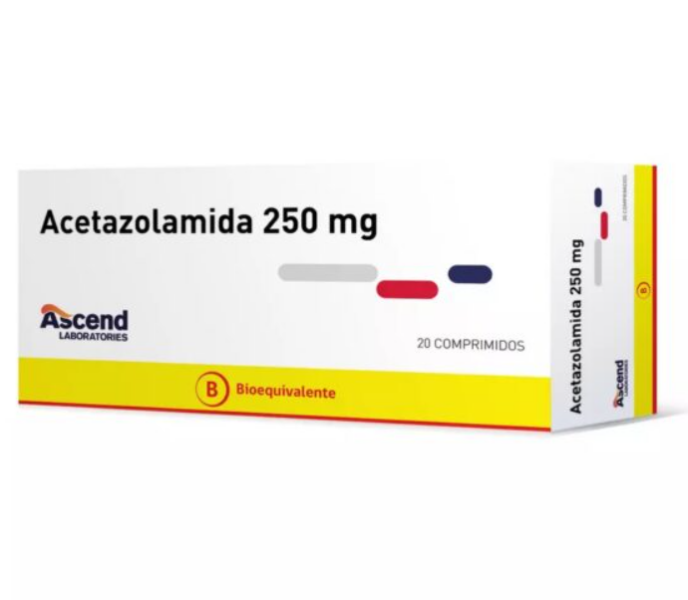 Acetazolamida 250 mg x 20 comprimidos (Ascend)