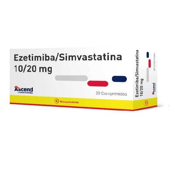 Ezetimiba/Simvastina 10/20 mg x 28 Comprimidos