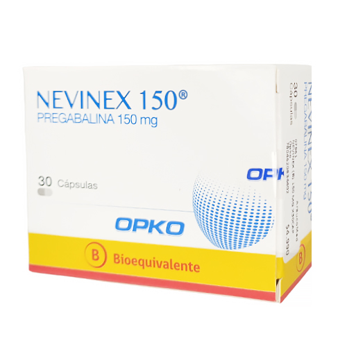 Nevinex 150mg x 30 cápsulas (Pregabalina)