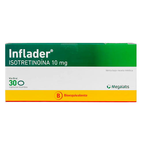 Inflader Isotretinoina 10mg x 30 Cápsulas Blandas