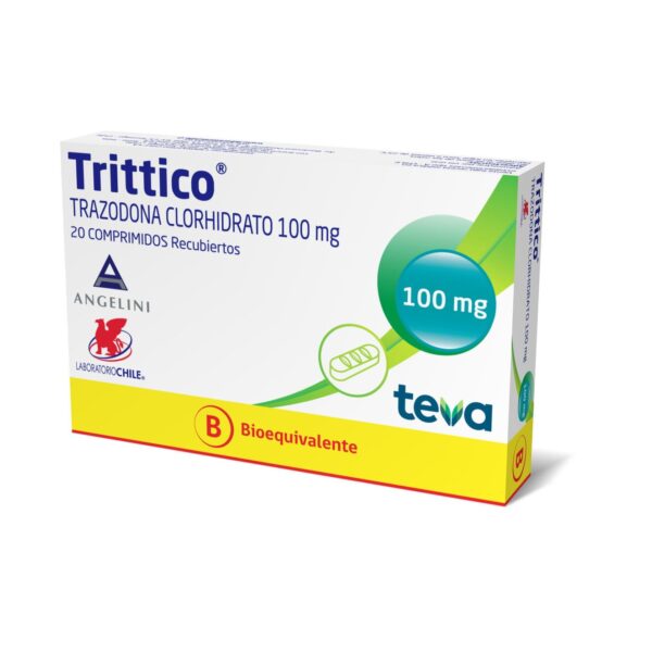 Trittico 100mg por 20 Comprimidos Recubiertos (Lab Chile) (Cenabast)