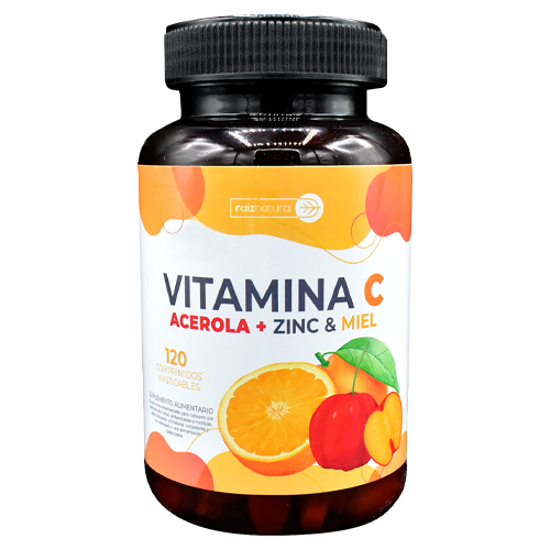 Vitamina C + Acerola + Zinc + Miel x 120 comp. Masticables