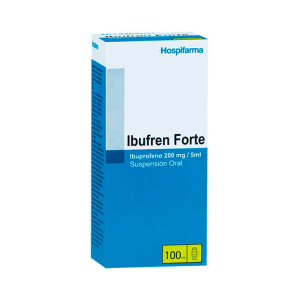 Ibufren Forte 200 mg/5 ml Jarabe 100mL (Hospifarma) DESCUENTO (cja arrugada)