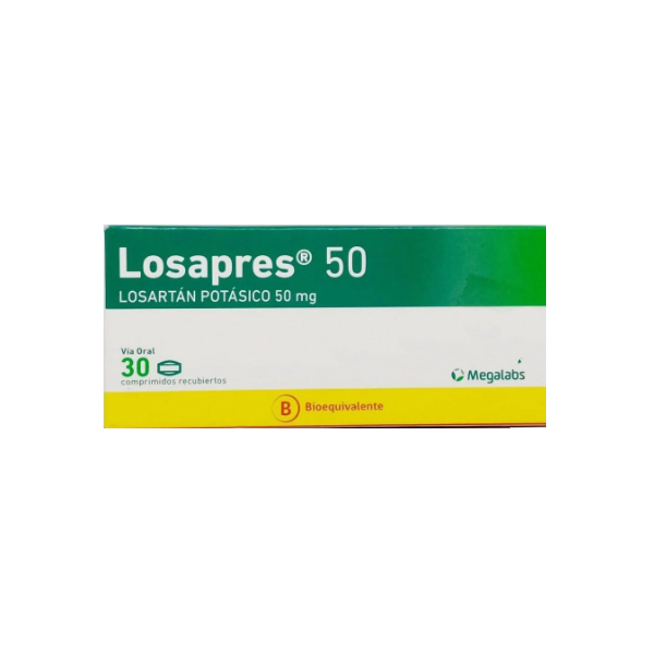 Losapres 50mg x30 comprimidos recubiertos DESCUENTO caja dañada (MEGALABS)