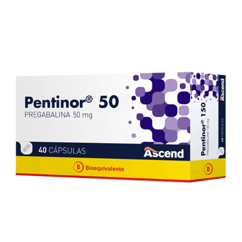 Pentinor Pregabalina 50 mg x 40 Cápsulas