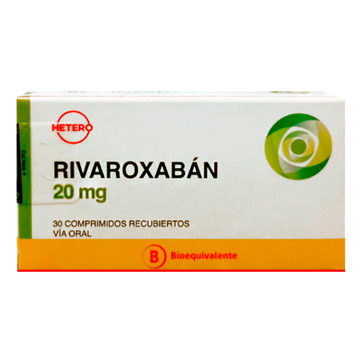 Rivaroxaban 20 mg x 30 Comprimidos Recubiertos