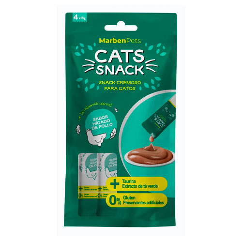 Cats Snack Tubito Cremoso Higado de Pollo 60 grs