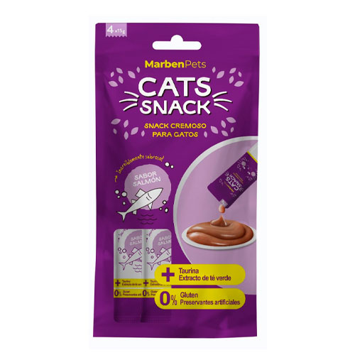 Cats Snack Tubito Cremoso Salmón 60 grs