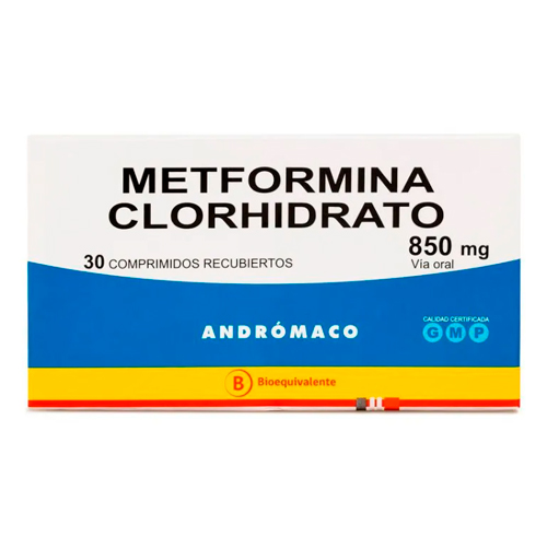 Metformina Clorhidrato 850mg x 30 Comprimidos