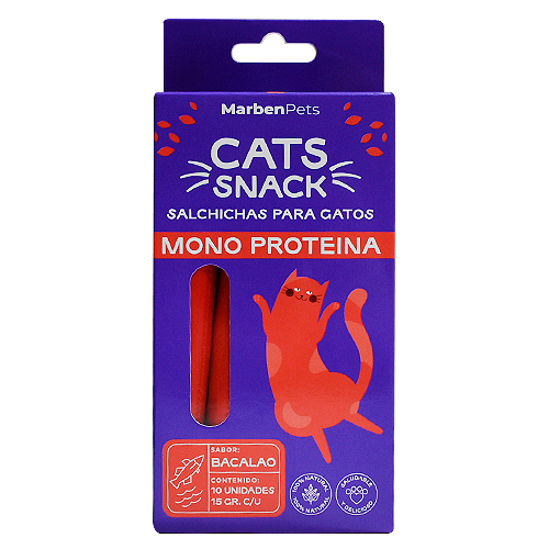 Cat Snack Salchichas Monoproteicas de Bacalao 10 un