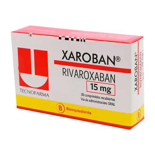 Xaroban Rivaroxabán 15mg x 30 Comp. Recubiertos