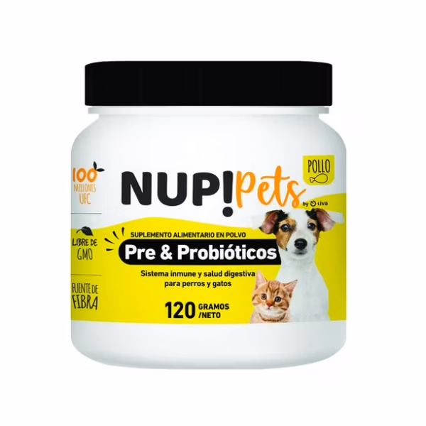 NUP Pets Pre y Probiótico de Pollo para Perros 120 Gr