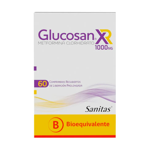 Glucosan XR Metformina Clorhidrato 1000 mg x 60 Comp.