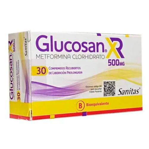 Glucosan XR 500 mg x 30 comprimidos recubiertos