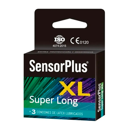 Preservativos Sensor Plus Super Long XL x 3 Un.
