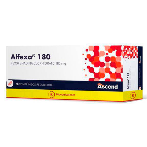 Alfexa 180 mg Fexofenadina x 30 Comprimidos recubiertos (Cenabast)